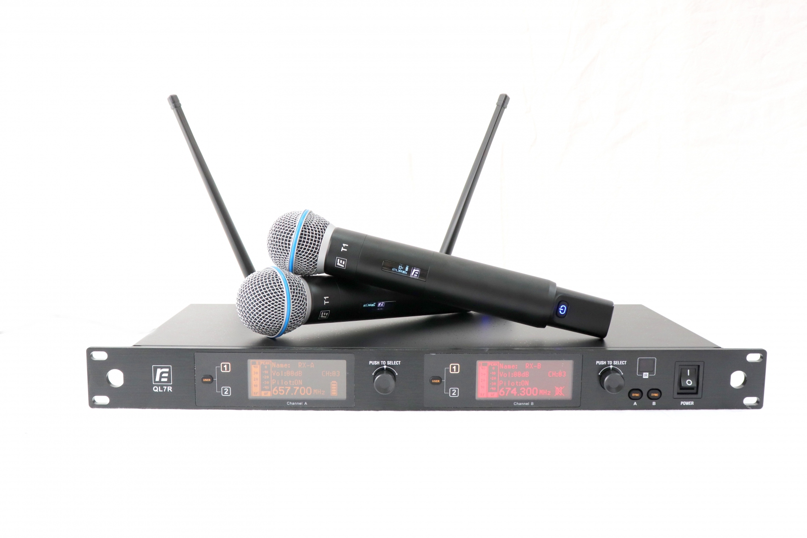 RFIntell QL7R/T1-A 651,800-683,400 МГц 2-канальная радиосистема с 2-мя ручными микрофонами в Раменском