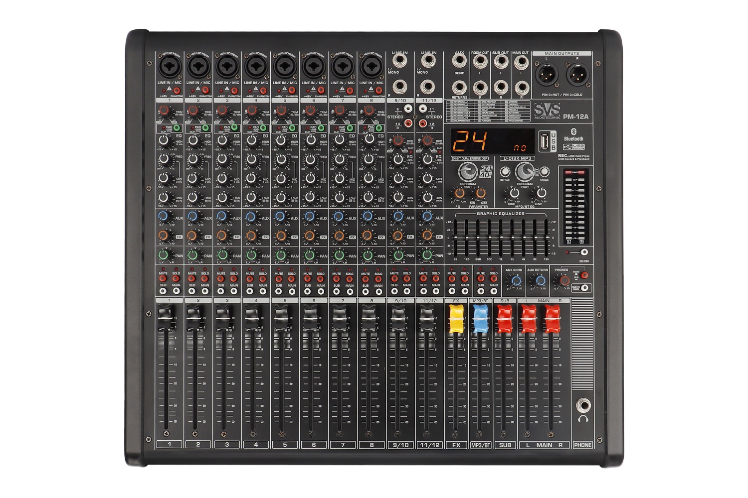 SVS Audiotechnik mixers PM-12A Активный аналоговый микшерный пульт, 12-канальный в Раменском